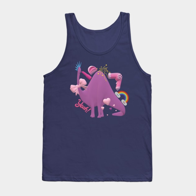 Valentines Dinosaur - Please accept my love Tank Top by EunsooLee